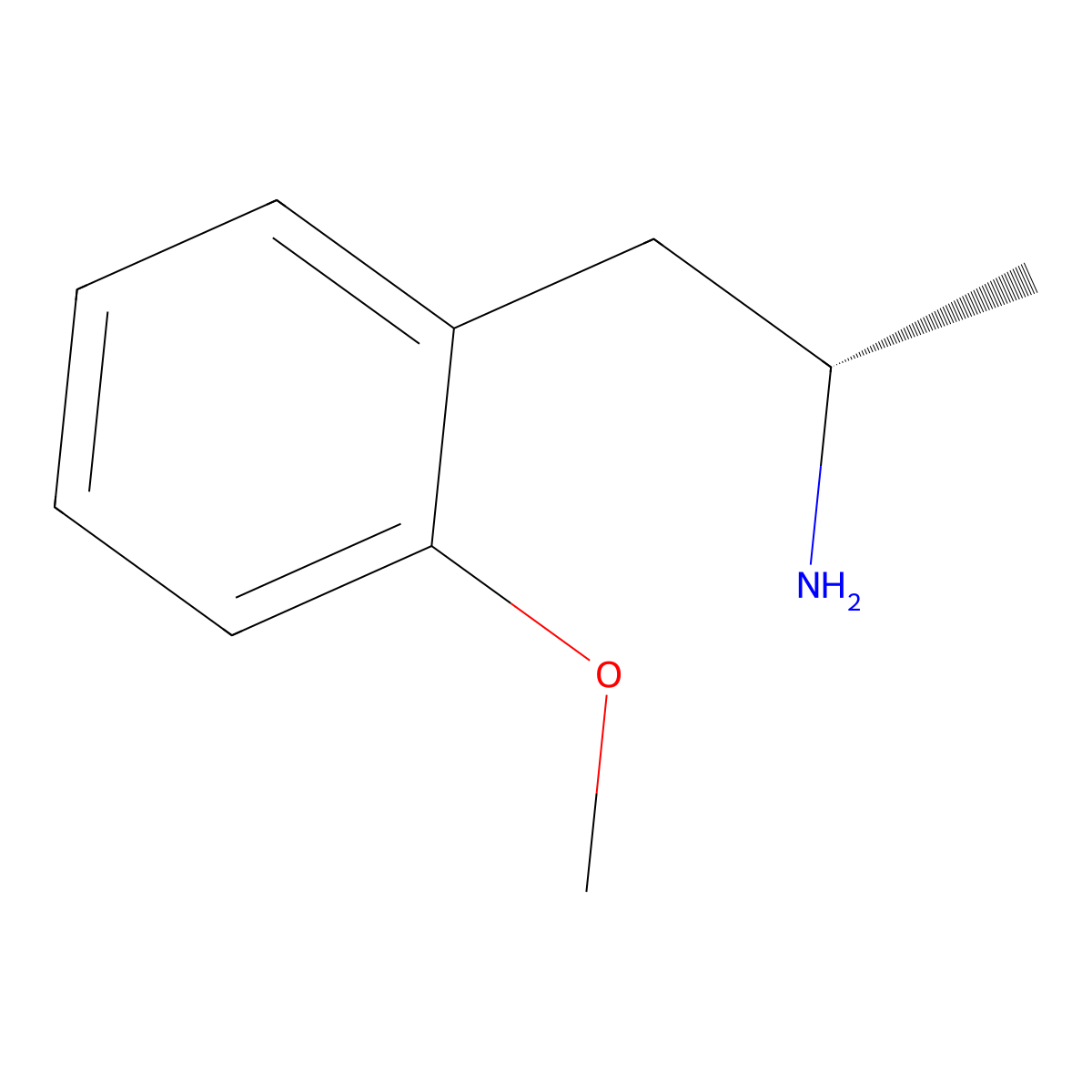 (2S)-1-(2-methoxyphenyl)propan-2-amine molecular structure, CAS 73495-53-1
