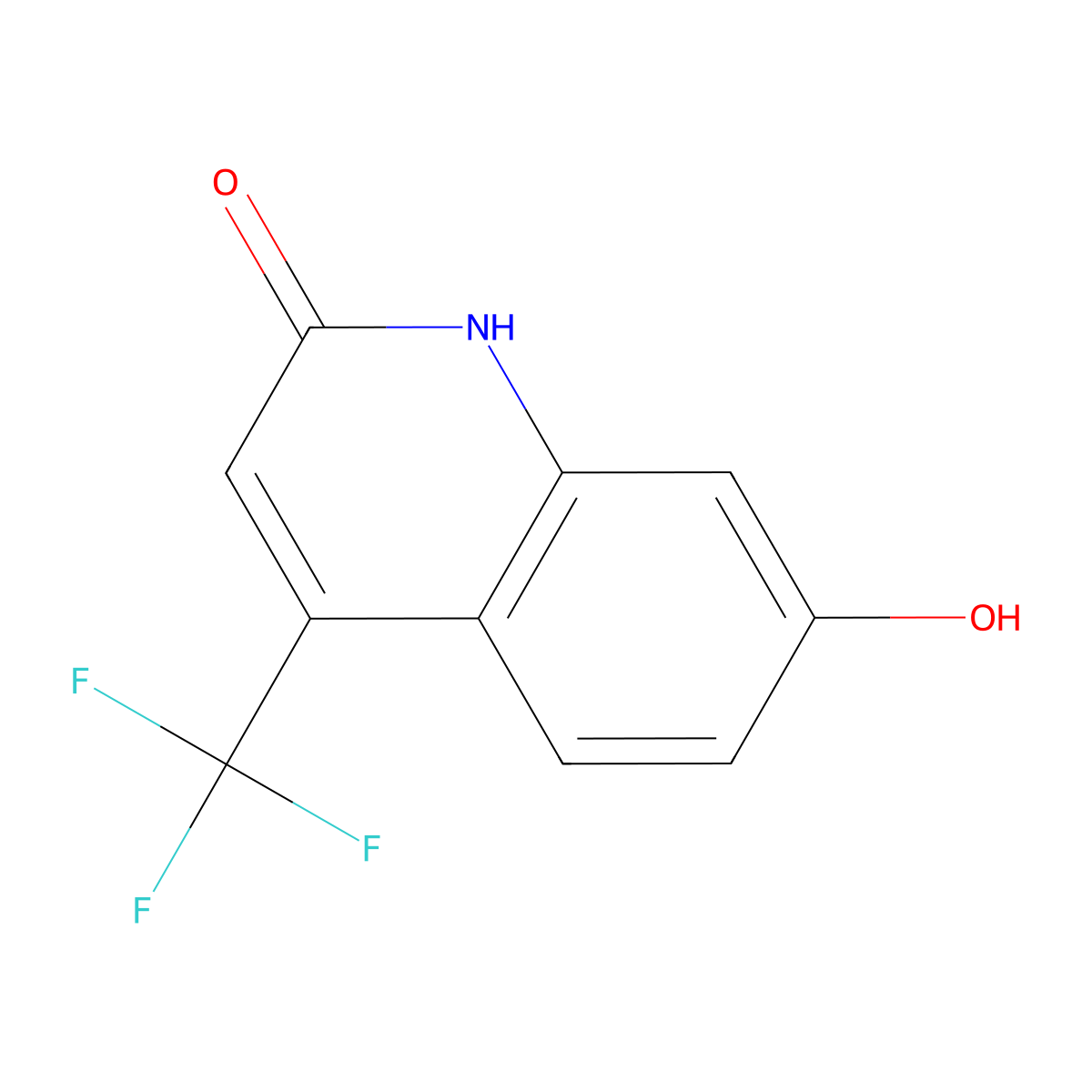2,7-Dihydroxy-4-trifluoromethylquinoline molecular structure, CAS 73496-29-4