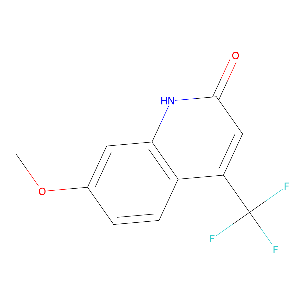 7-Methoxy-4-(trifluoromethyl)quinolin-2(1H)-one molecular structure, CAS 73496-31-8