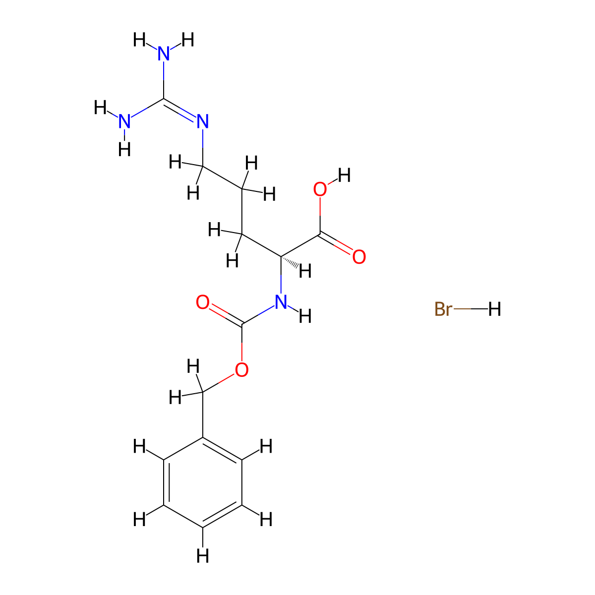 Z-Arg-OH.HBr molecular structure, CAS 73496-41-0