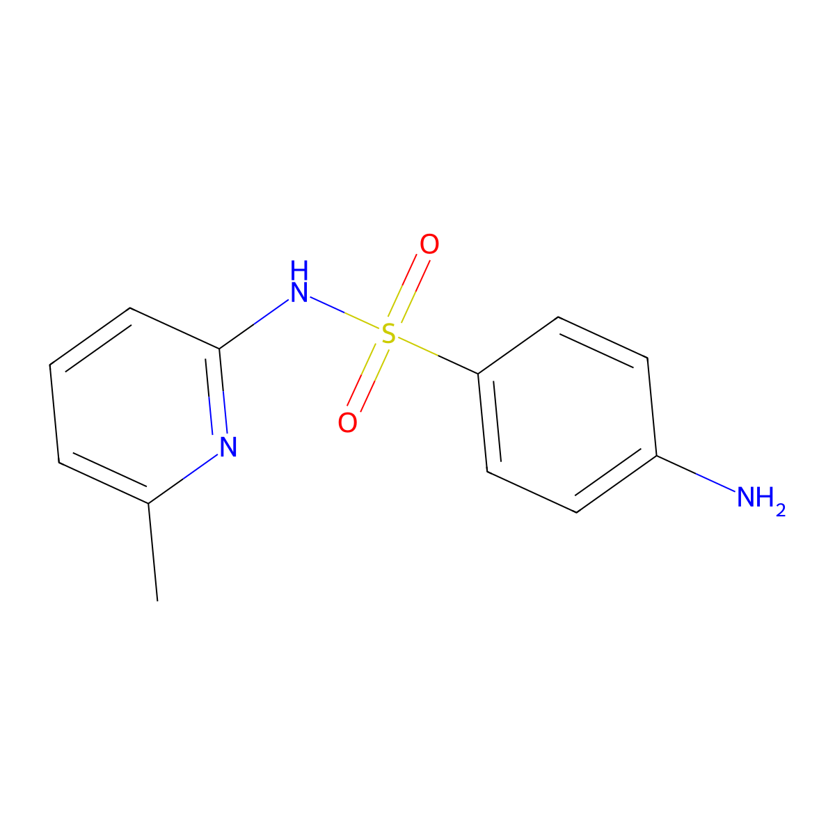 4-amino-N-(6-methylpyridin-2-yl)benzene-1-sulfonamide molecular structure, CAS 73497-98-0