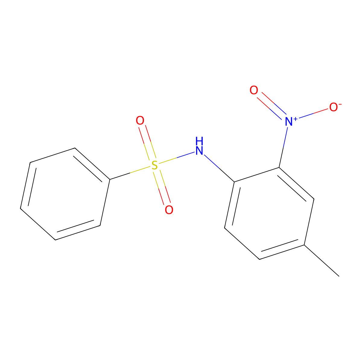 n-(4-Methyl-2-nitrophenyl)benzenesulfonamide molecular structure, CAS 735-57-9