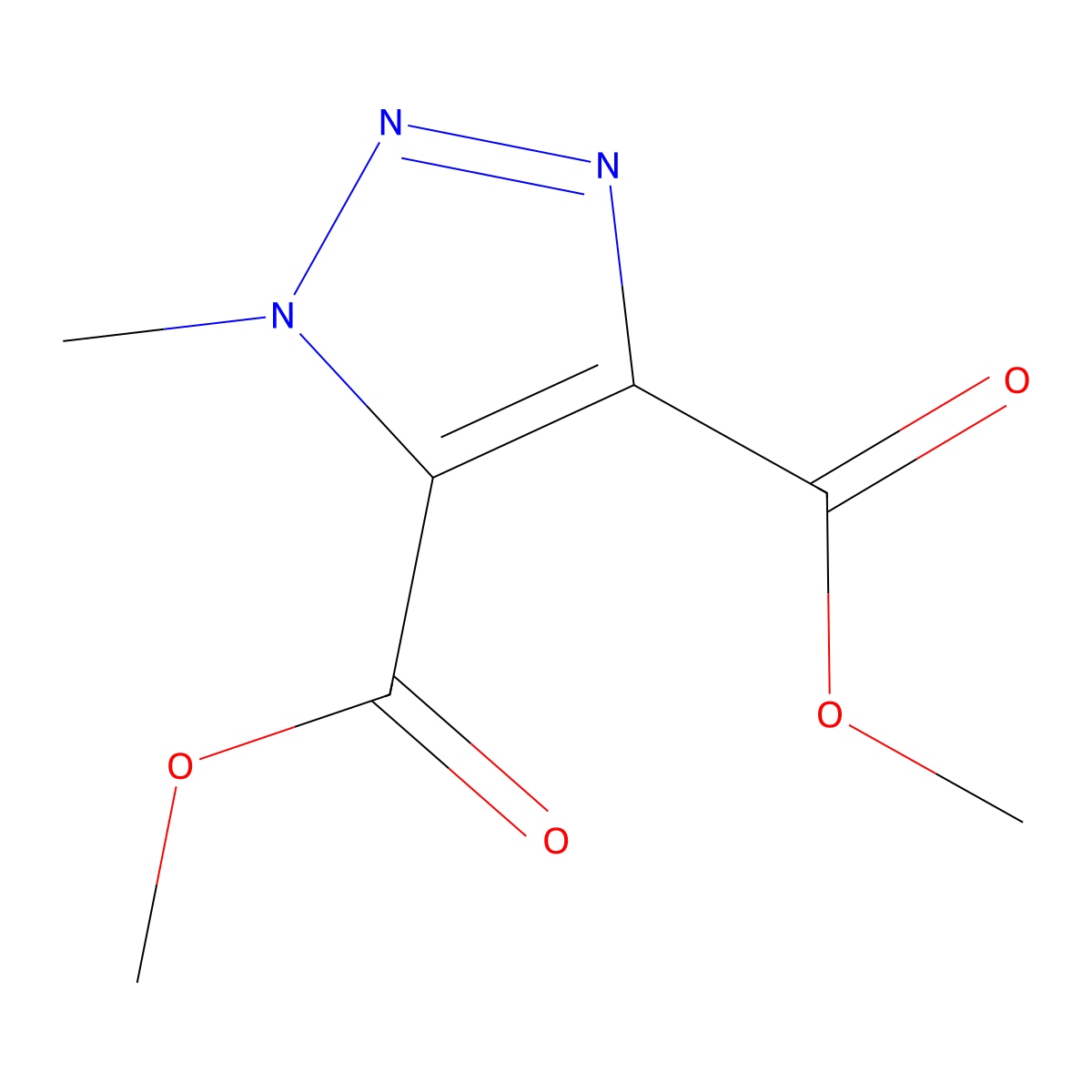 Dimethyl 1-methyl-1H-1,2,3-triazole-4,5-dicarboxylate molecular structure, CAS 73500-07-9