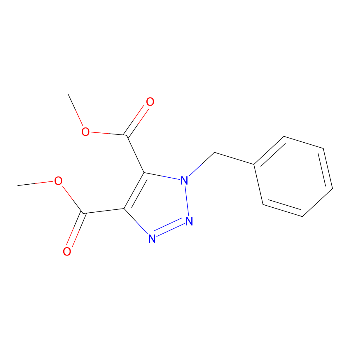 dimethyl 1-benzyl-1H-1,2,3-triazole-4,5-dicarboxylate molecular structure, CAS 73500-16-0