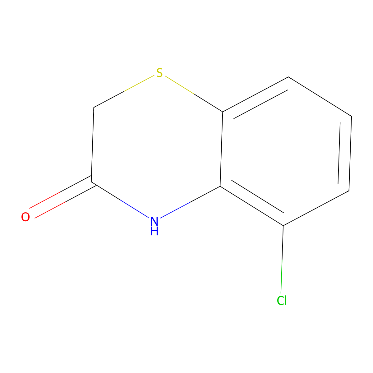 5-chloro-2H-benzo[b][1,4]thiazin-3(4H)-one molecular structure, CAS 73500-76-2