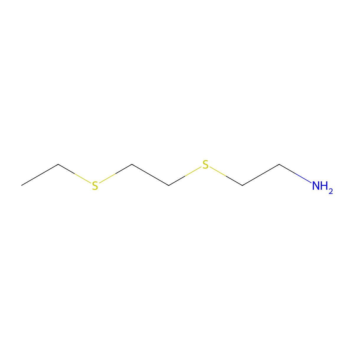 2-((2-(Ethylthio)ethyl)thio)amine molecular structure, CAS 73502-96-2