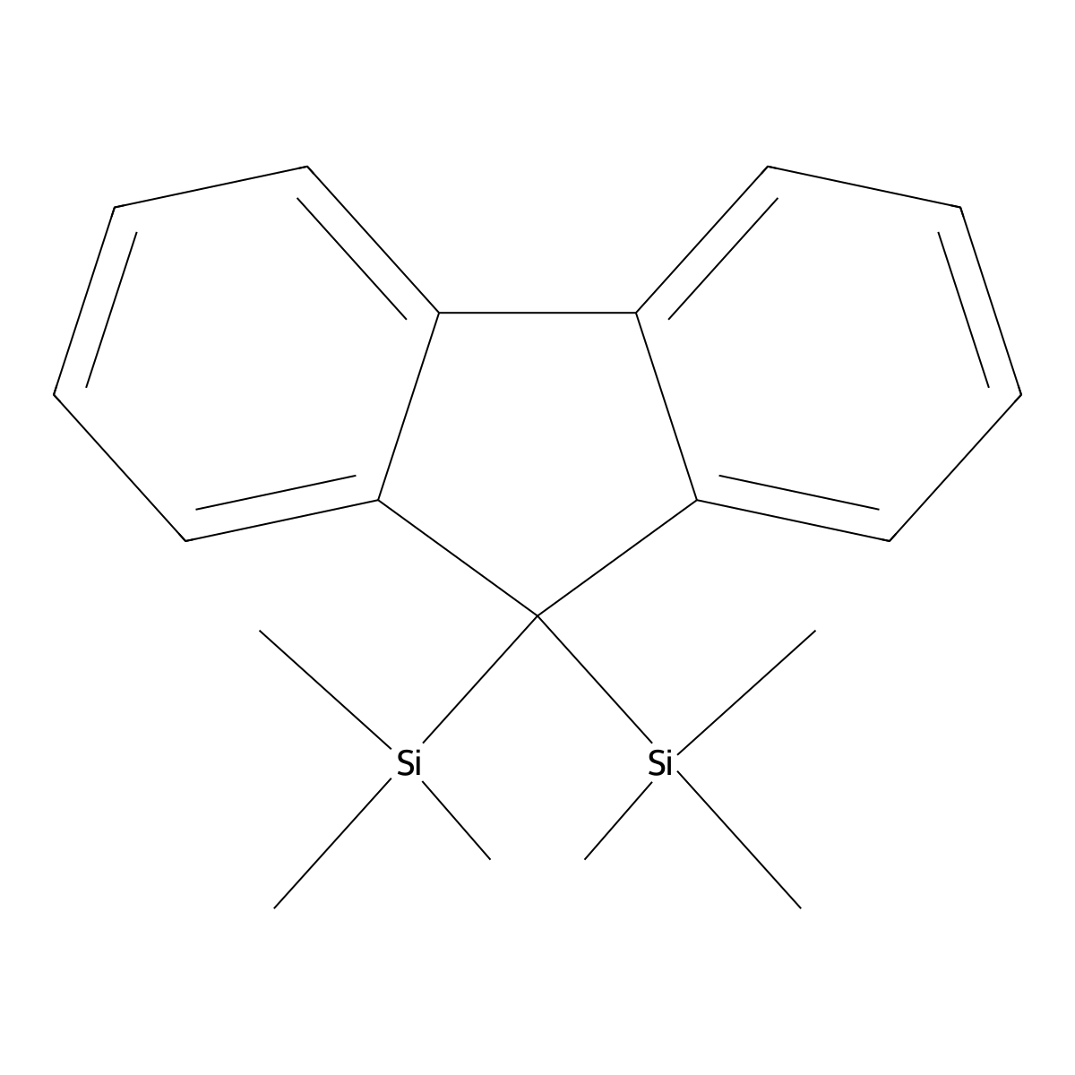 9,9-Bis(trimethylsilyl)fluorene molecular structure, CAS 7351-45-3