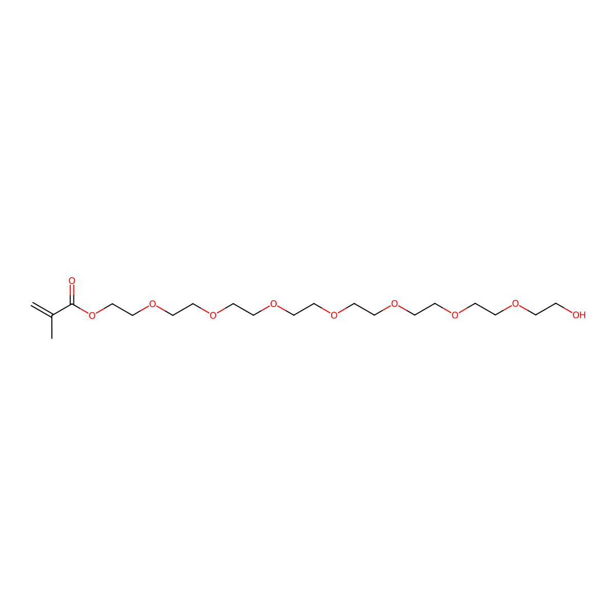 23-Hydroxy-3,6,9,12,15,18,21-heptaoxatricosyl methacrylate molecular structure, CAS 73510-27-7