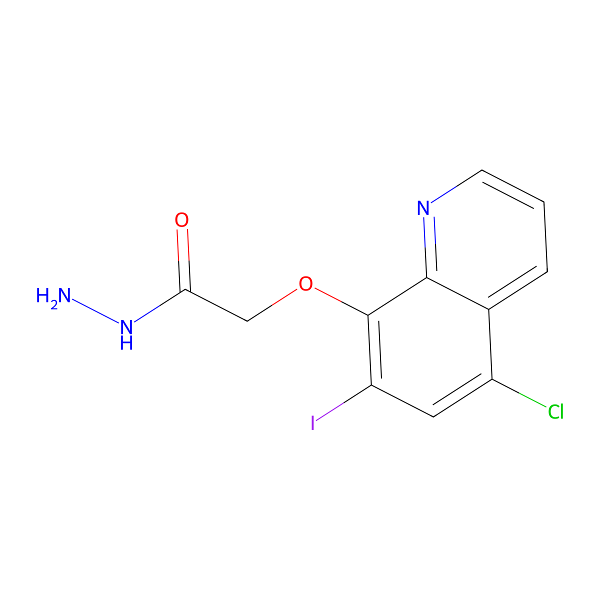 2-[(5-Chloro-7-iodoquinolin-8-yl)oxy]acetohydrazide molecular structure, CAS 73511-41-8