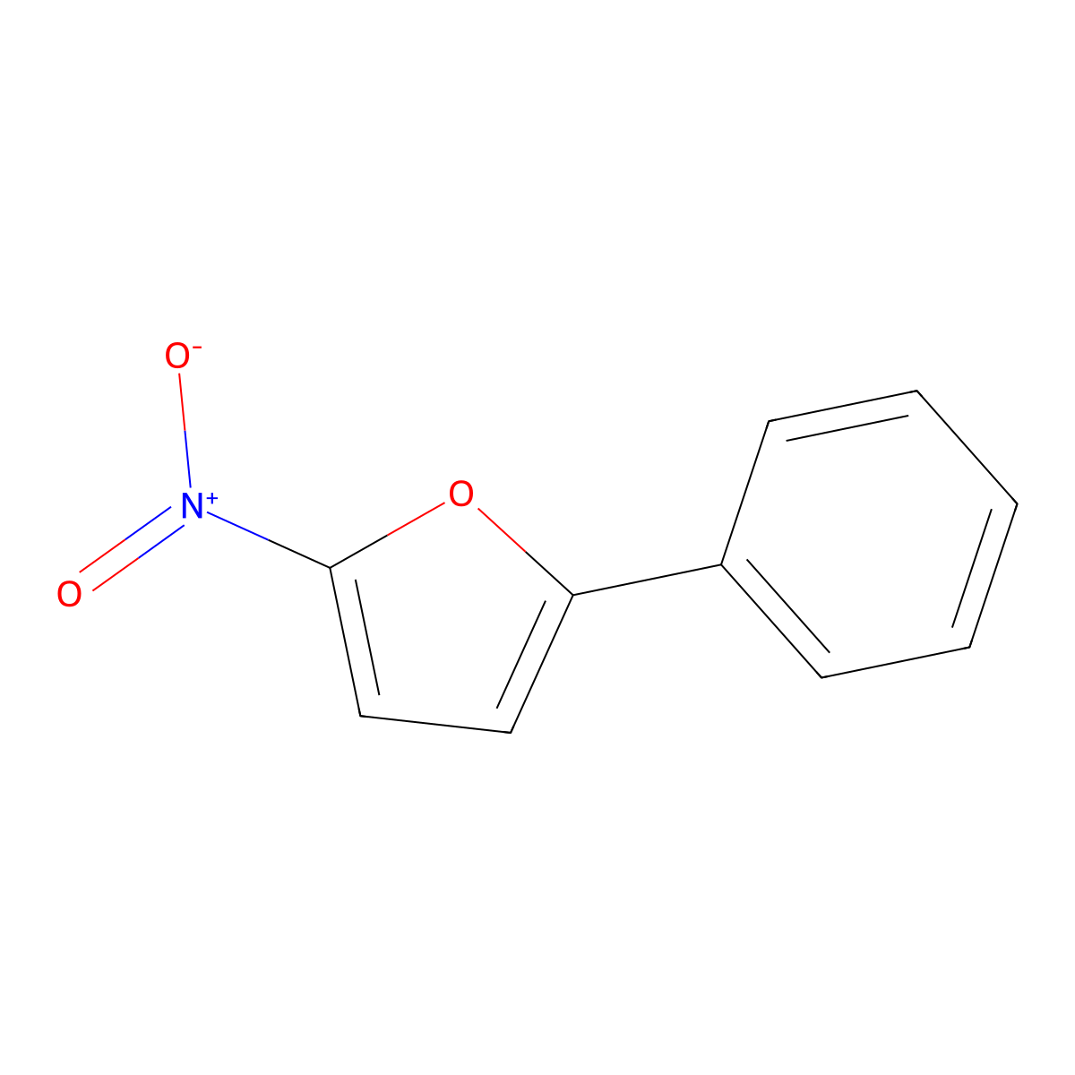2-Nitro-5-phenylfuran molecular structure, CAS 73512-13-7