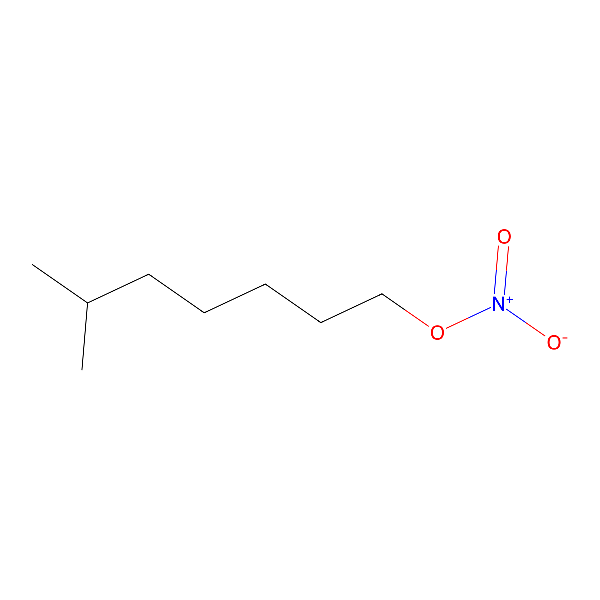 6-Methylheptyl nitrate molecular structure, CAS 73513-43-6