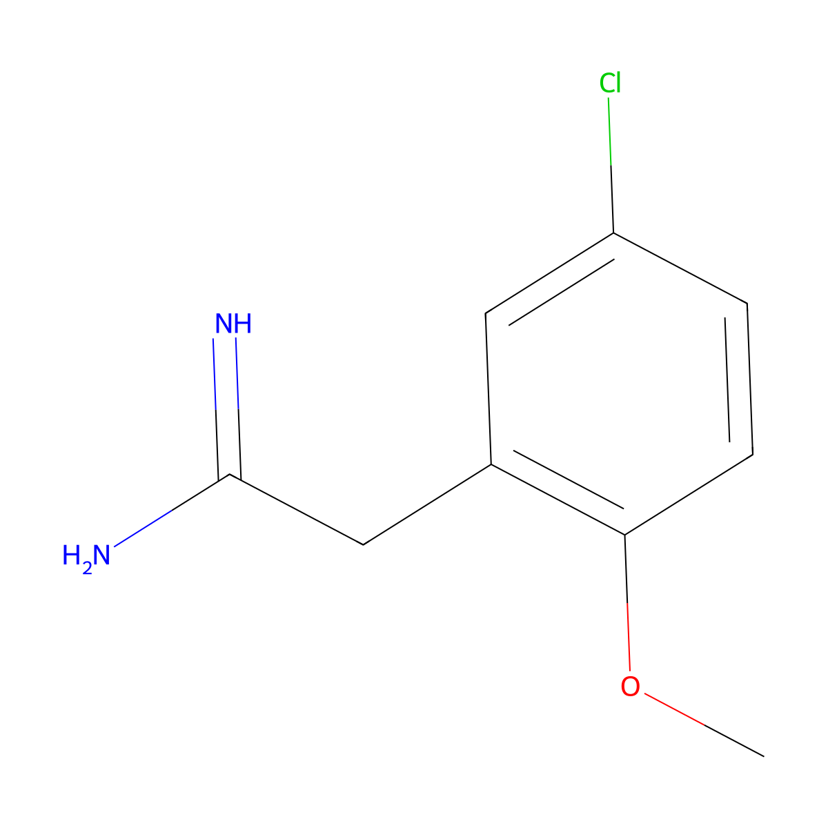 2-(5-Chloro-2-methoxyphenyl)acetimidamide molecular structure, CAS 735205-29-5