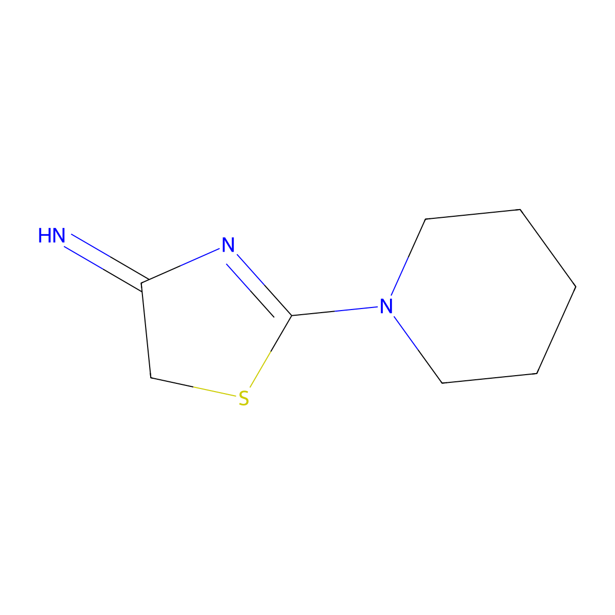 2-(Piperidin-1-yl)thiazol-4(5H)-imine molecular structure, CAS 735210-74-9