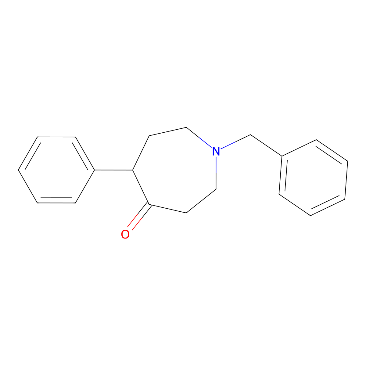 1-Benzyl-5-phenylazepan-4-one molecular structure, CAS 735217-70-6