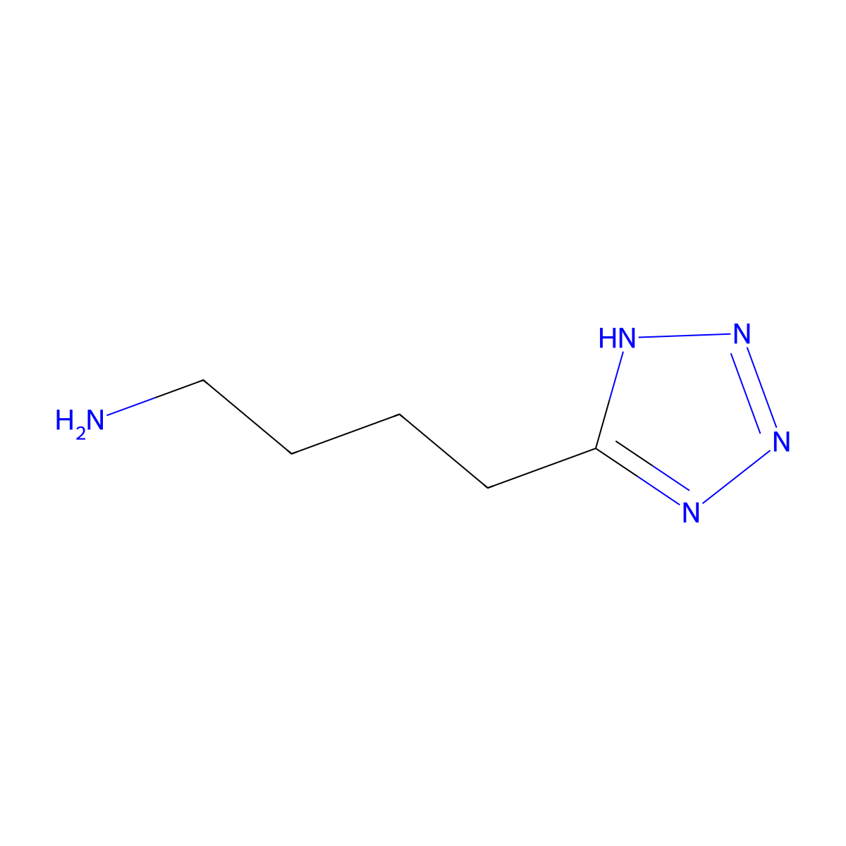4-(1H-1,2,3,4-tetrazol-5-yl)butan-1-amine molecular structure, CAS 735224-13-2