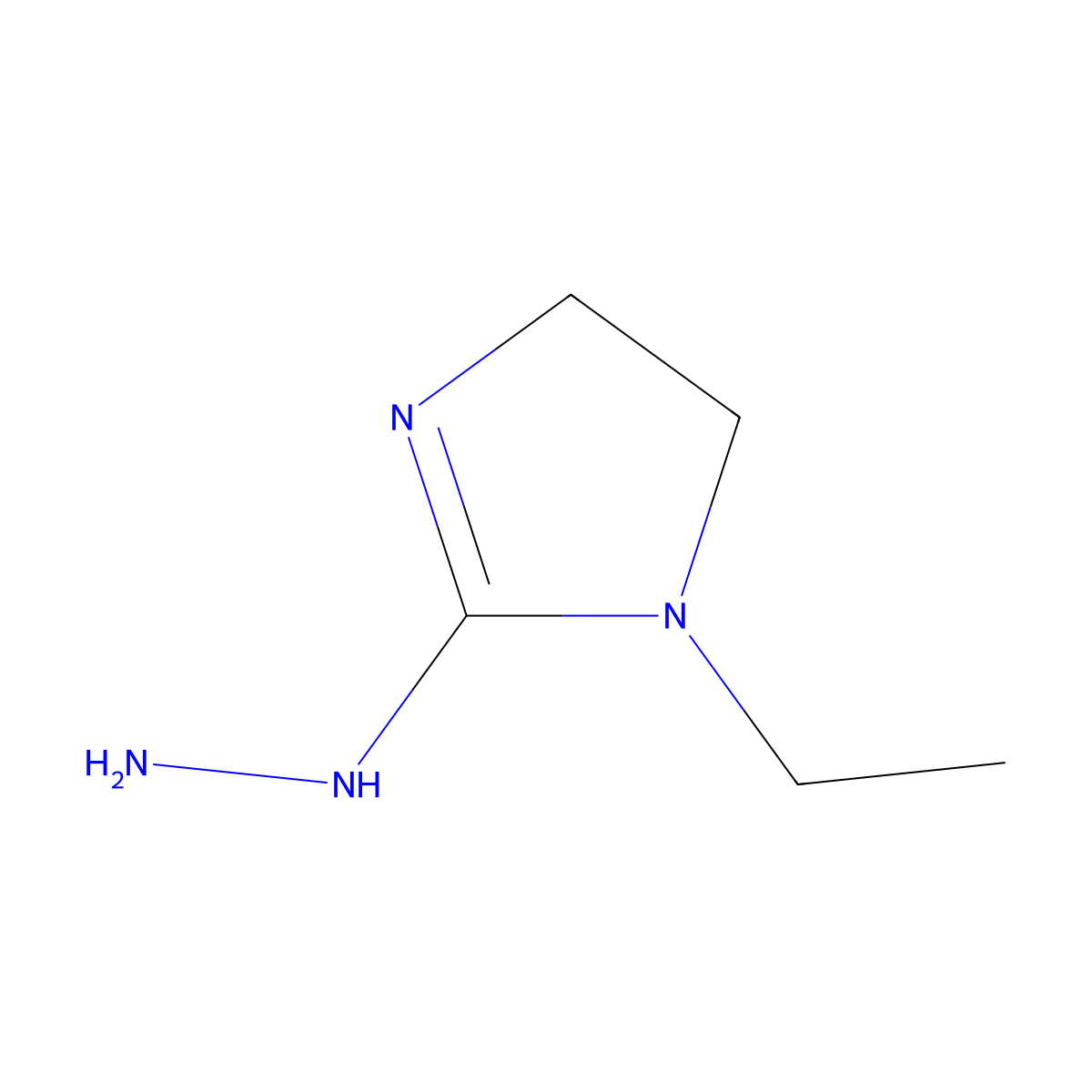 1-Ethyl-2-hydrazinyl-4,5-dihydro-1H-imidazole molecular structure, CAS 735224-70-1