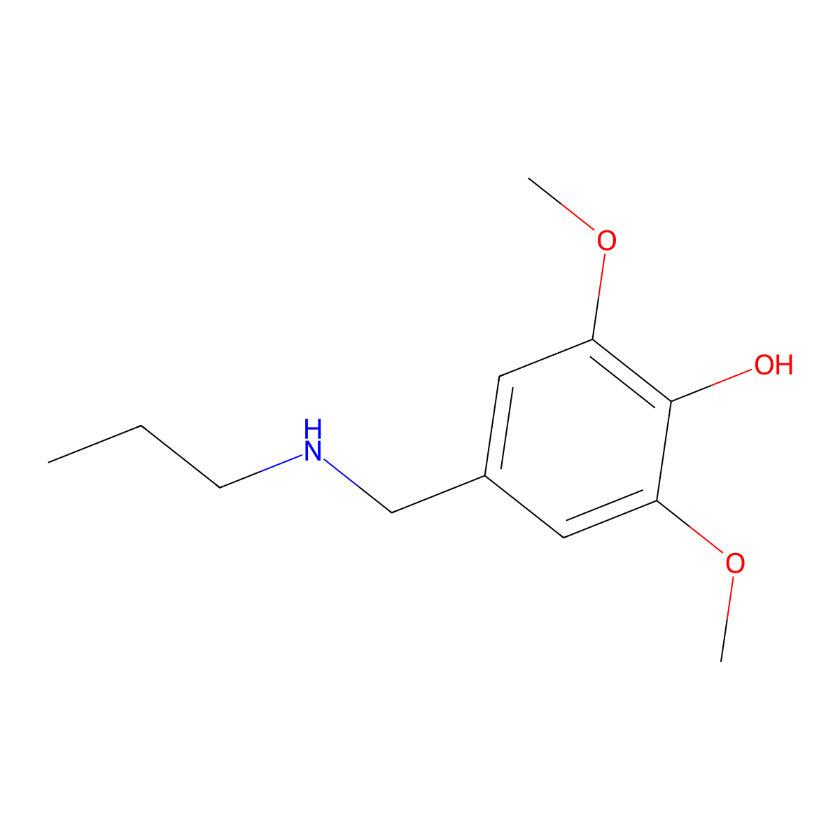 2,6-Dimethoxy-4-[(propylamino)methyl]phenol molecular structure, CAS 735240-64-9