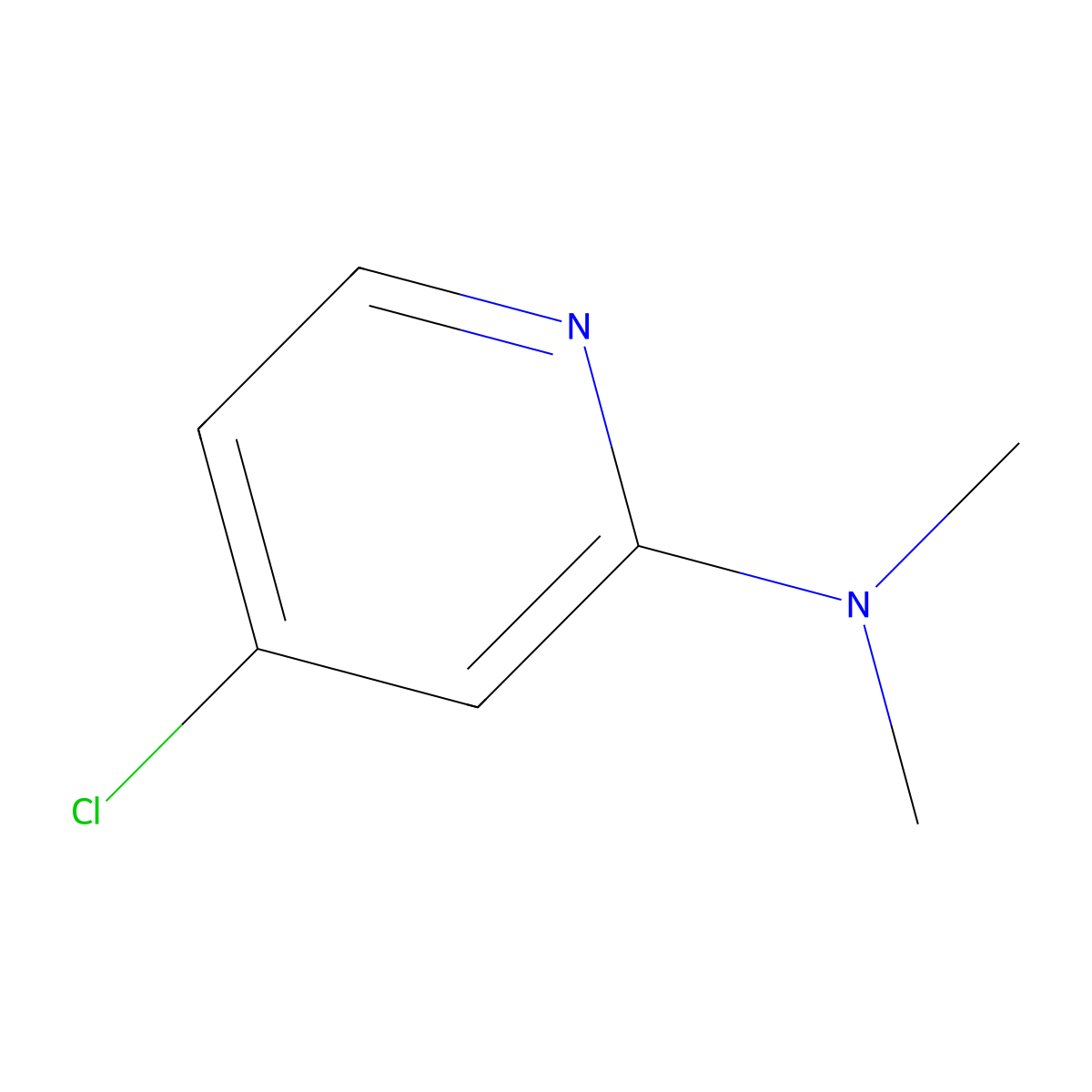 4-chloro-N,N-dimethylpyridin-2-amine molecular structure, CAS 735255-56-8