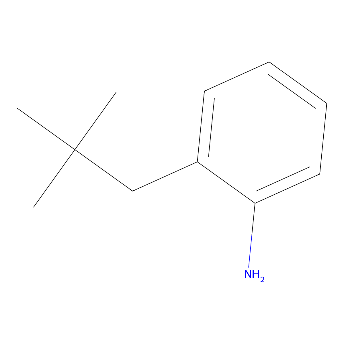 2-(2,2-Dimethylpropyl)aniline molecular structure, CAS 73526-82-6