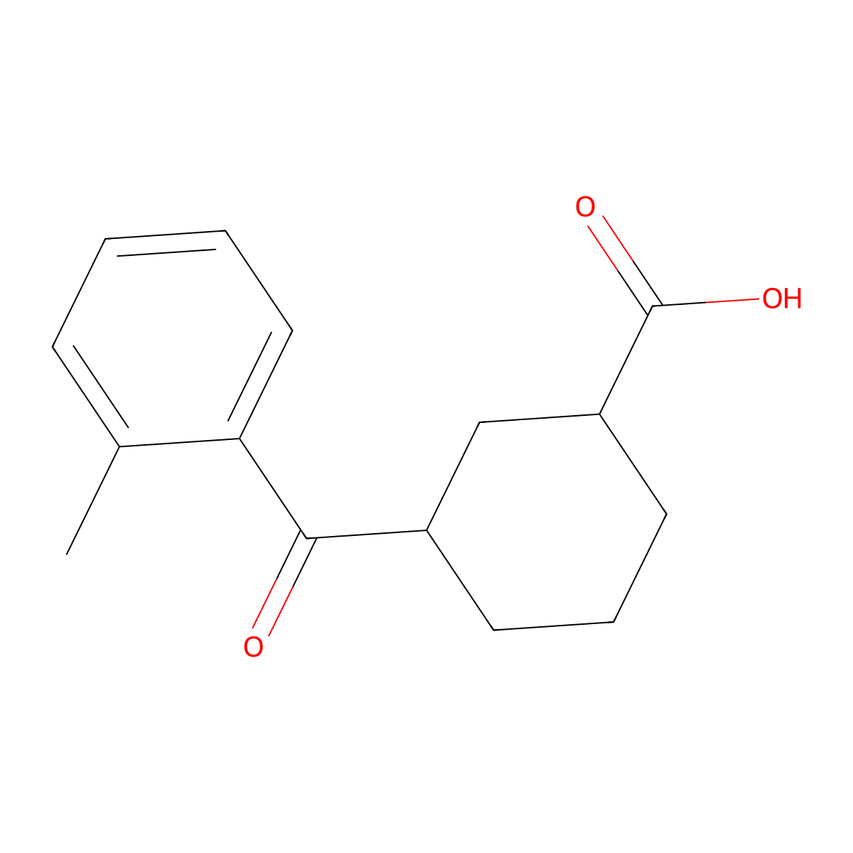 3-(2-Methylbenzoyl)cyclohexanecarboxylic acid molecular structure, CAS 735269-68-8