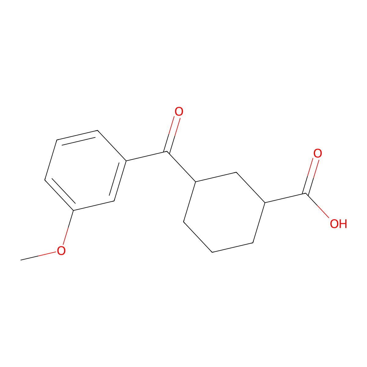 3-(3-Methoxybenzoyl)cyclohexanecarboxylic acid molecular structure, CAS 735269-72-4