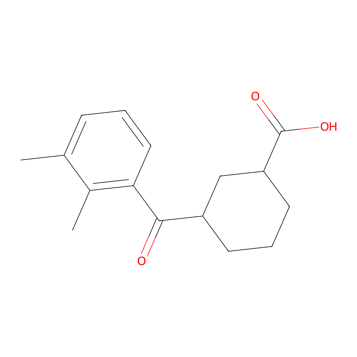 3-(2,3-Dimethylbenzoyl)cyclohexanecarboxylic acid molecular structure, CAS 735269-82-6
