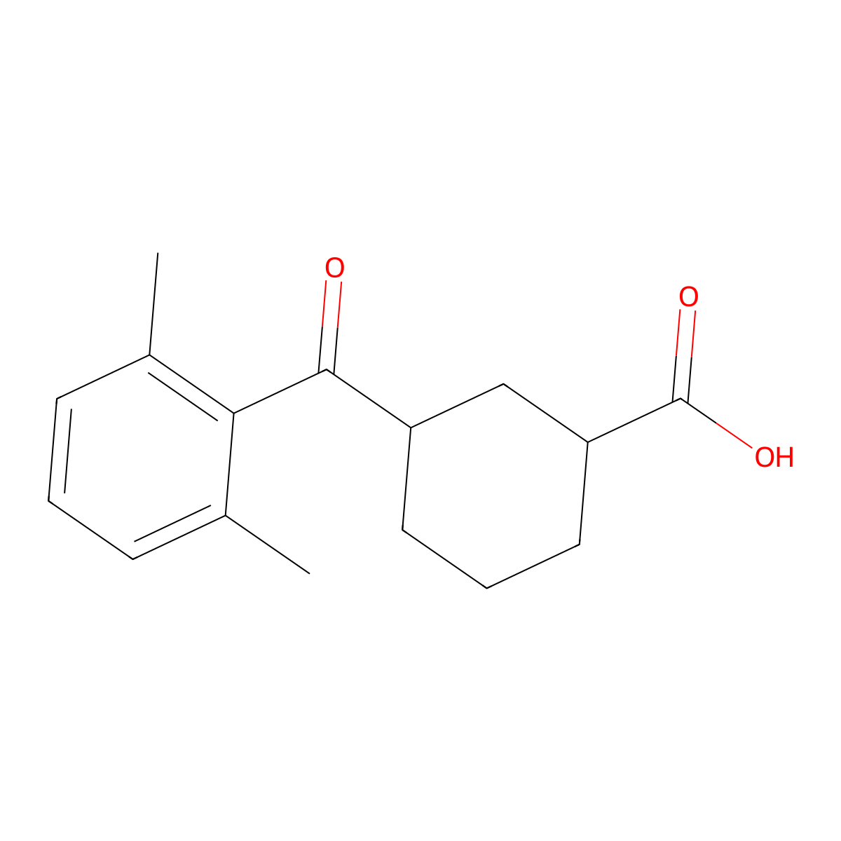 3-(2,6-Dimethylbenzoyl)cyclohexanecarboxylic acid molecular structure, CAS 735269-85-9