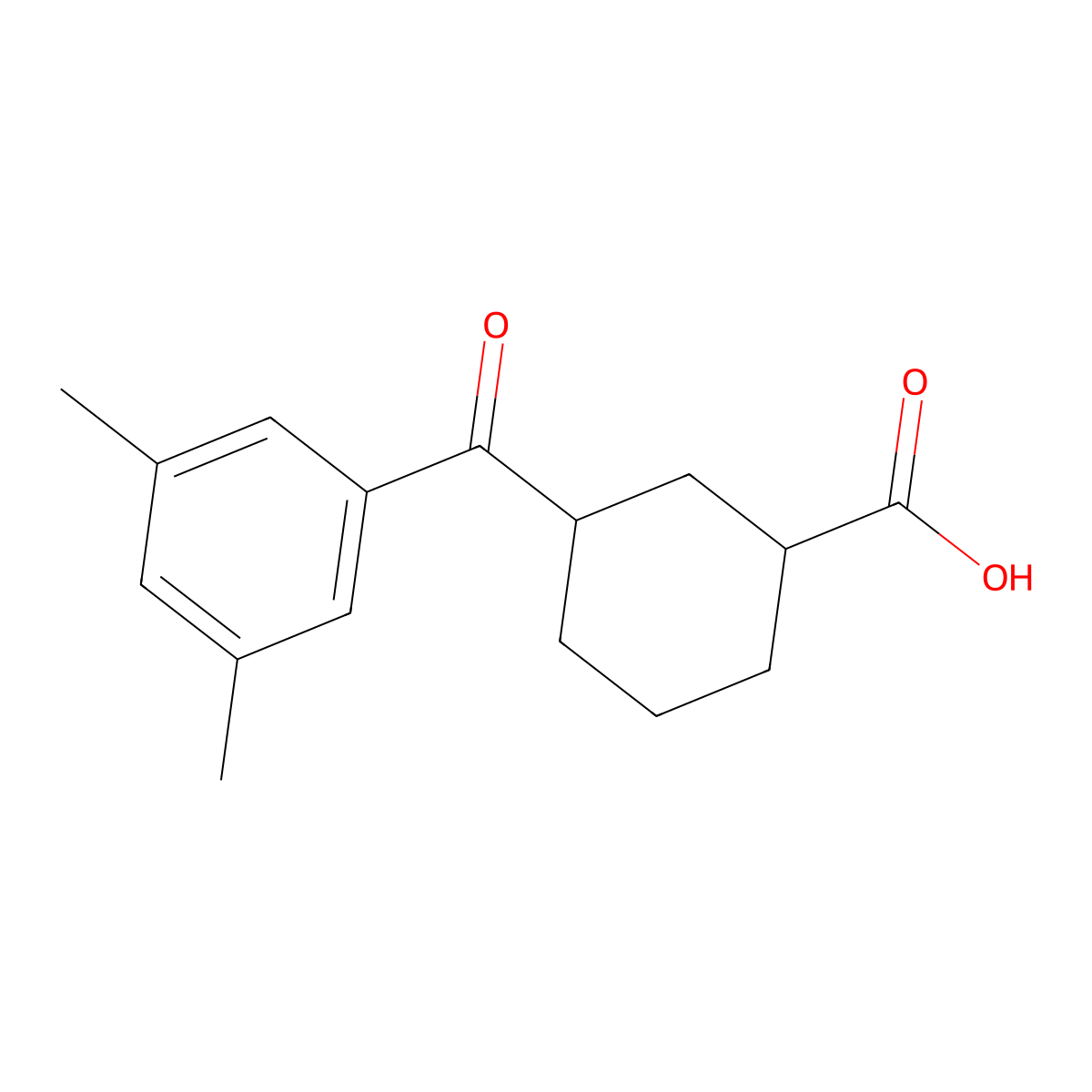 3-(3,5-Dimethylbenzoyl)cyclohexanecarboxylic acid molecular structure, CAS 735269-87-1