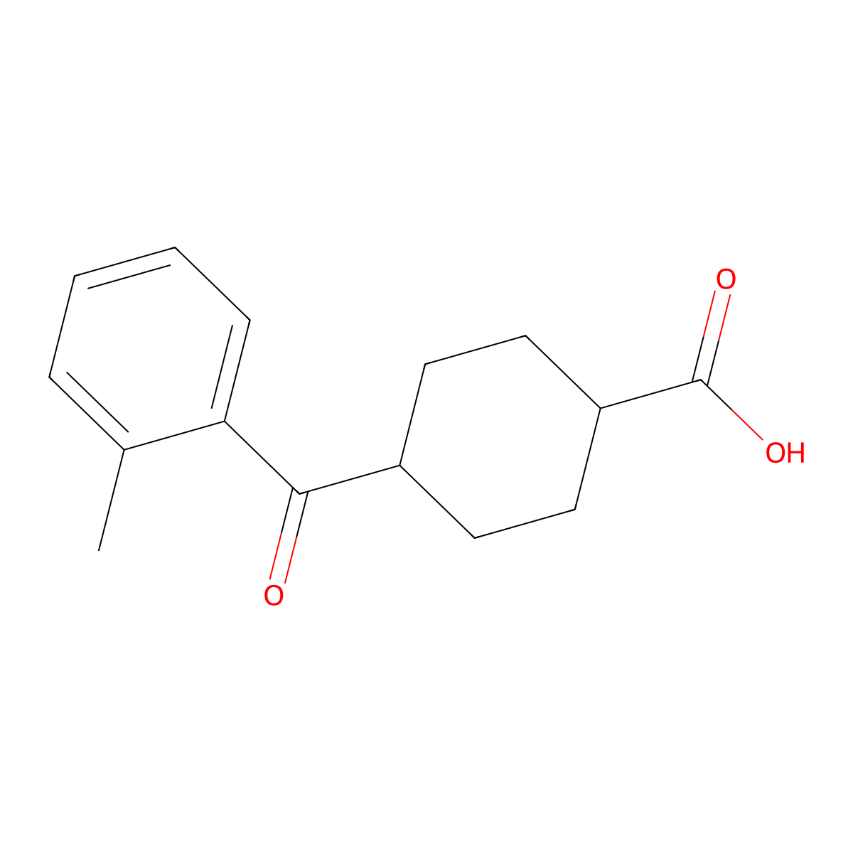 cis-4-(2-Methylbenzoyl)cyclohexane-1-carboxylic acid molecular structure, CAS 735269-89-3