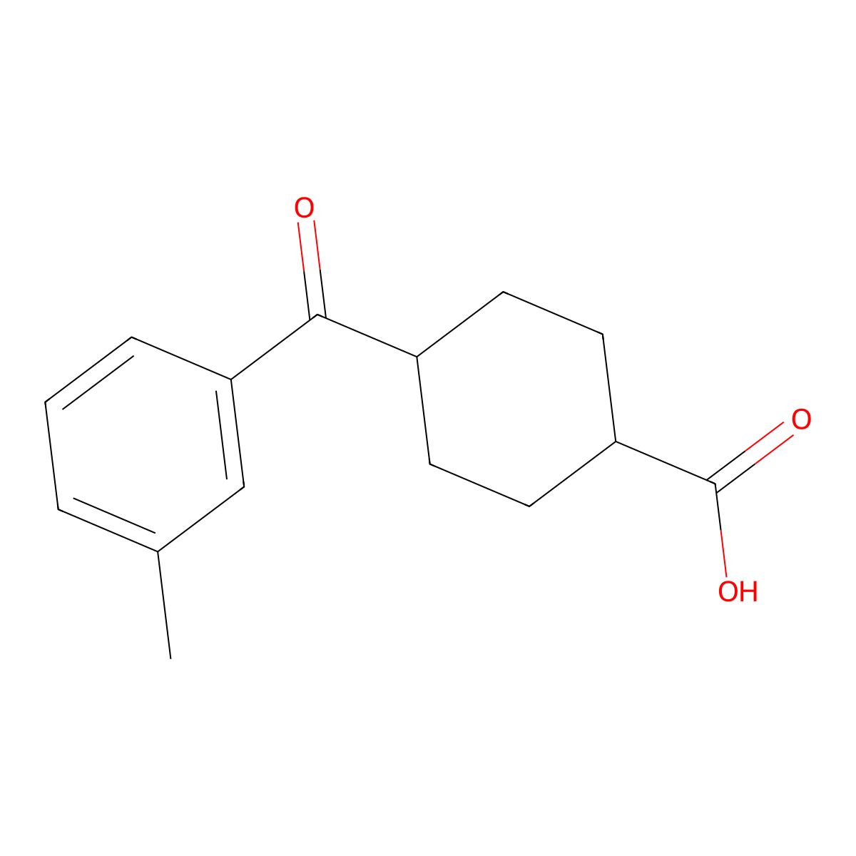 cis-4-(3-Methylbenzoyl)cyclohexane-1-carboxylic acid molecular structure, CAS 735269-90-6