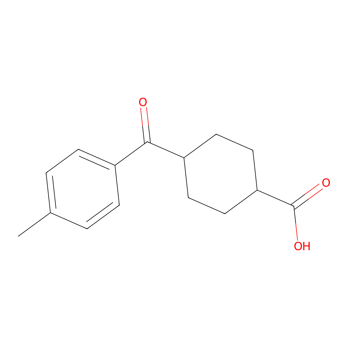 cis-4-(4-Methylbenzoyl)cyclohexane-1-carboxylic acid molecular structure, CAS 735269-91-7