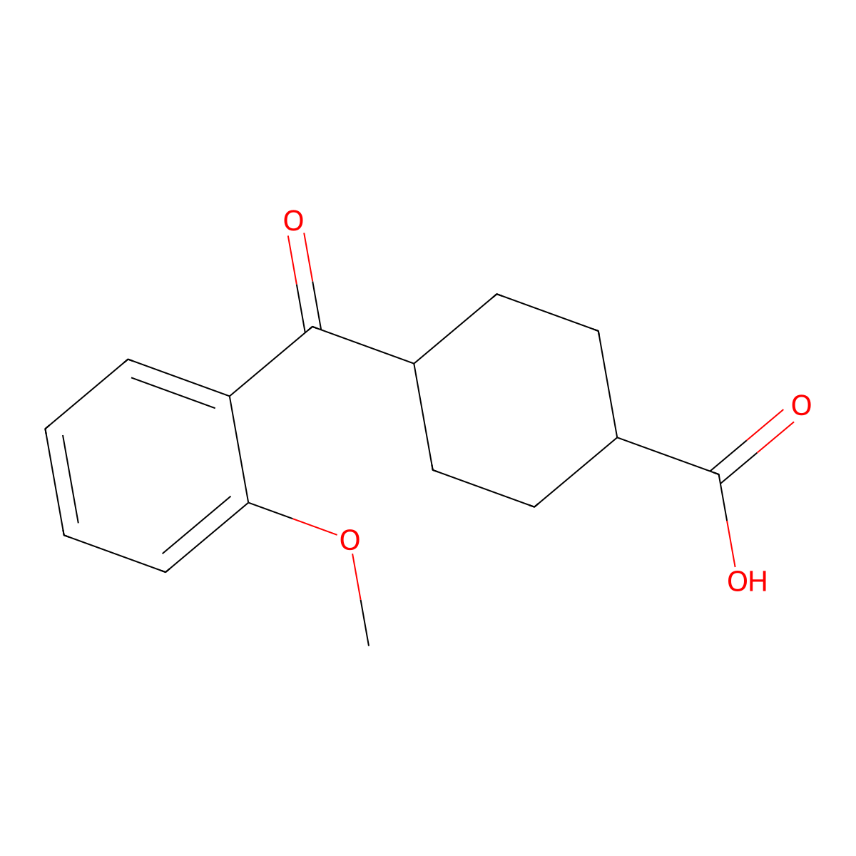cis-4-(2-Methoxybenzoyl)cyclohexane-1-carboxylic acid molecular structure, CAS 735269-92-8