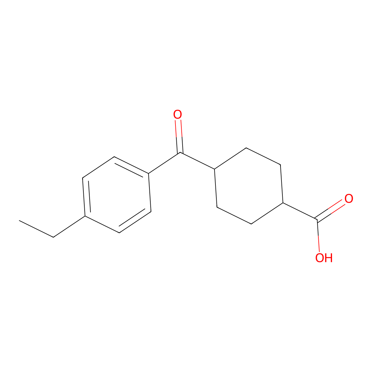 cis-4-(4-Ethylbenzoyl)cyclohexane-1-carboxylic acid molecular structure, CAS 735270-04-9