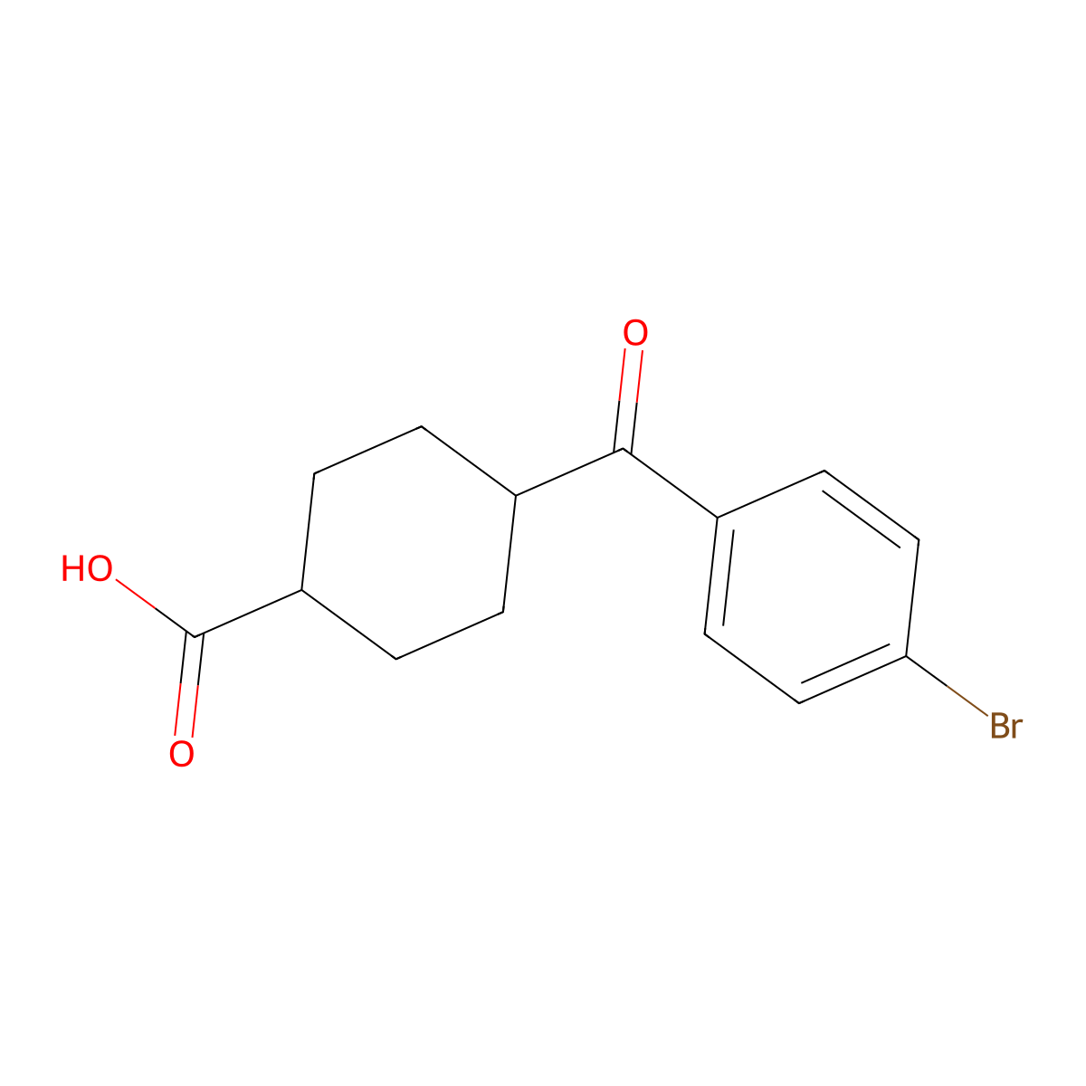 cis-4-(4-Bromobenzoyl)cyclohexane-1-carboxylic acid molecular structure, CAS 735270-08-3