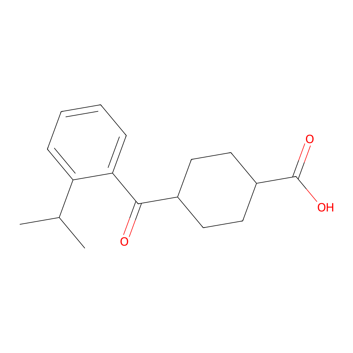 cis-4-(2-Isopropylbenzoyl)cyclohexanecarboxylic acid molecular structure, CAS 735270-18-5