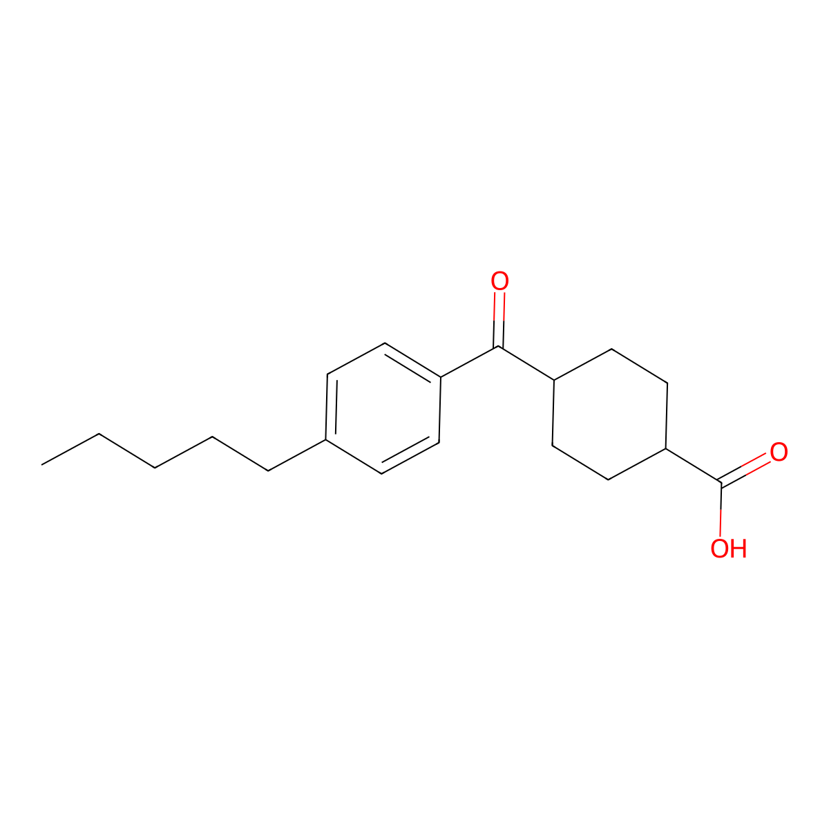 cis-4-(4-Pentylbenzoyl)cyclohexanecarboxylic acid molecular structure, CAS 735270-20-9