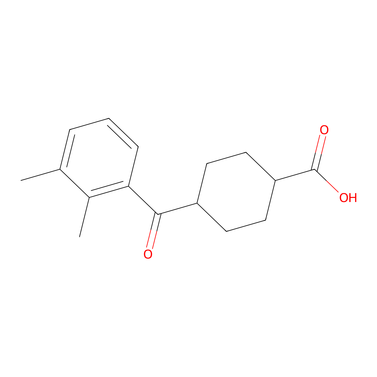 cis-4-(2,3-Dimethylbenzoyl)cyclohexane-1-carboxylic acid molecular structure, CAS 735270-21-0