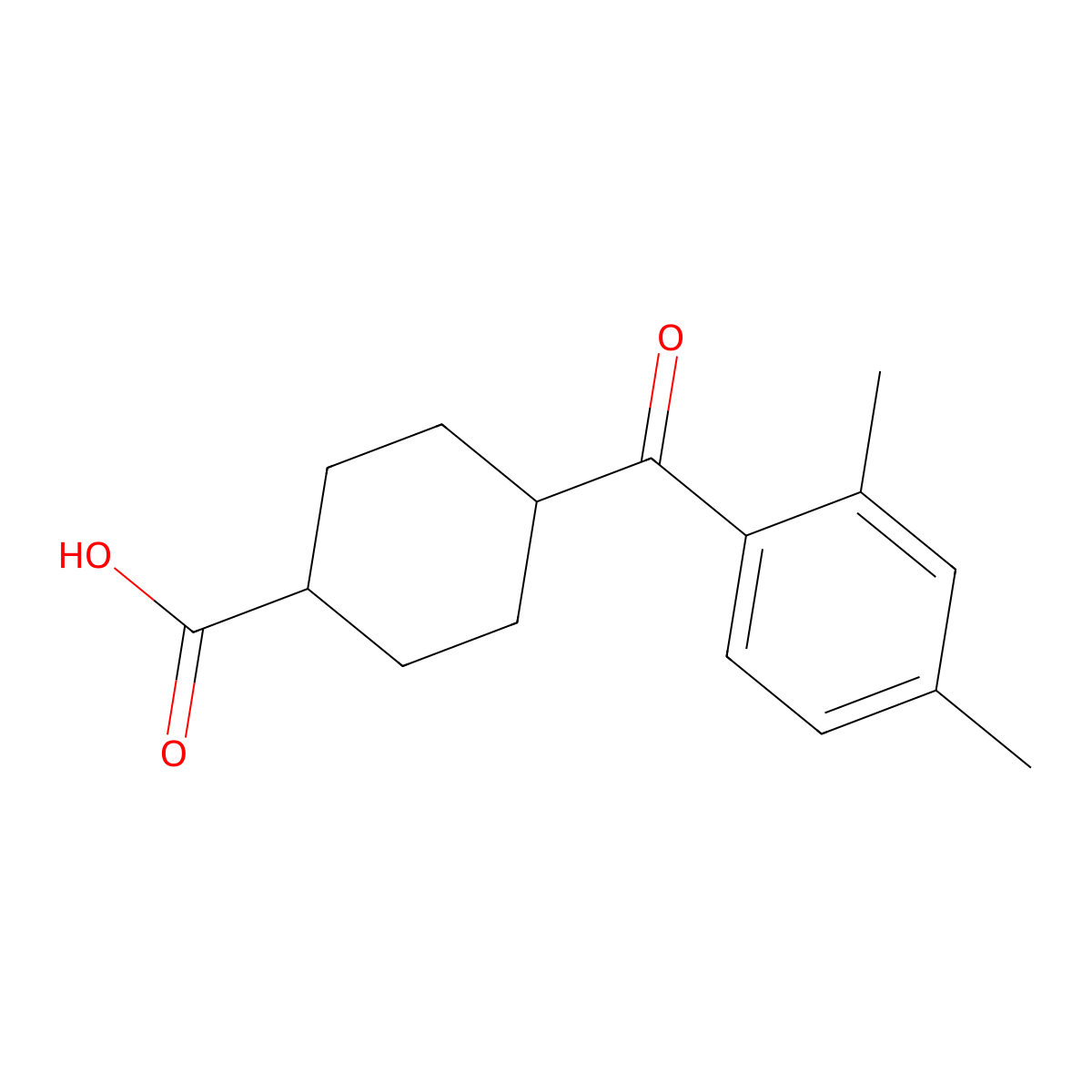 cis-4-(2,4-Dimethylbenzoyl)cyclohexane-1-carboxylic acid molecular structure, CAS 735270-22-1