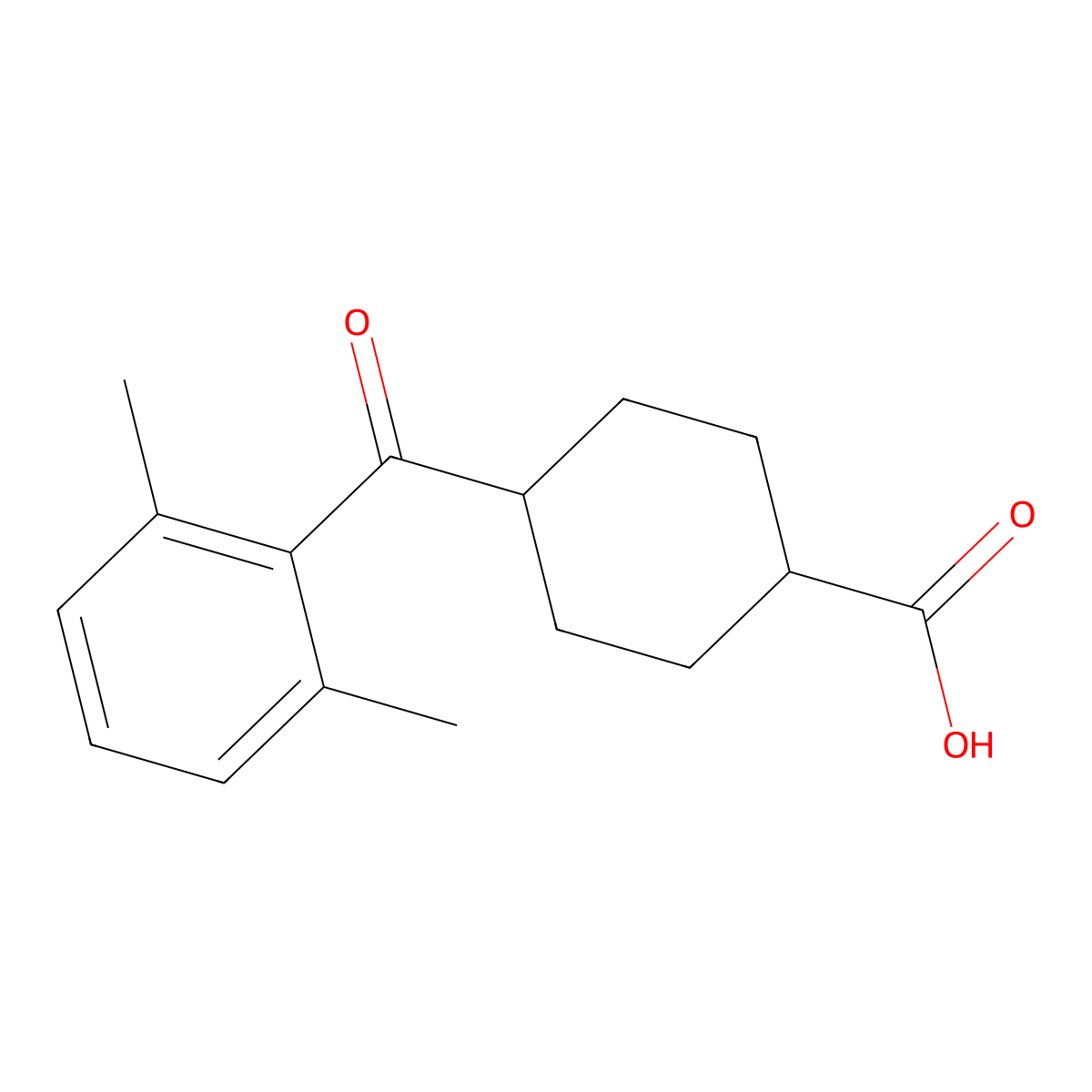 cis-4-(2,6-Dimethylbenzoyl)cyclohexane-1-carboxylic acid molecular structure, CAS 735270-24-3