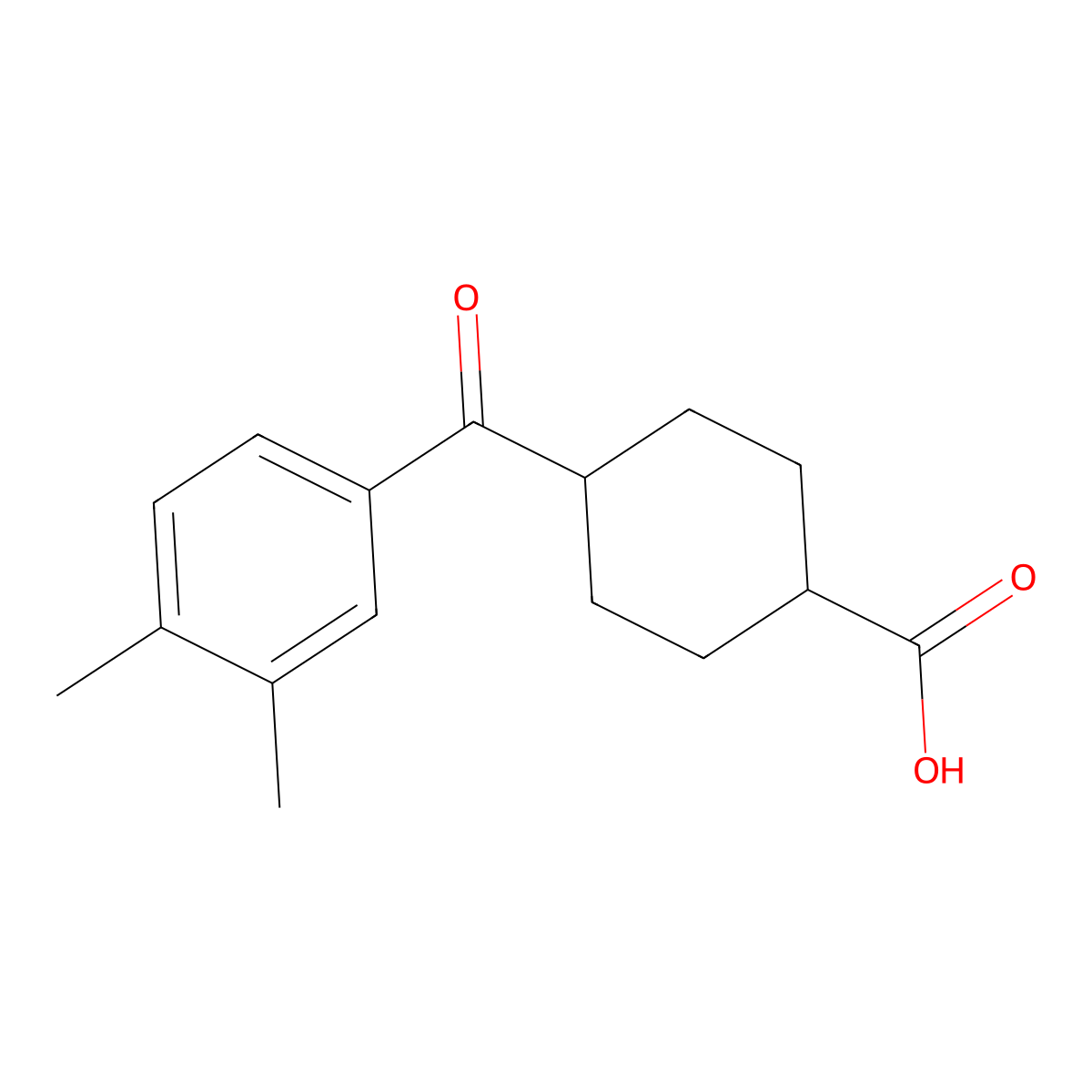 cis-4-(3,4-Dimethylbenzoyl)cyclohexane-1-carboxylic acid molecular structure, CAS 735270-25-4