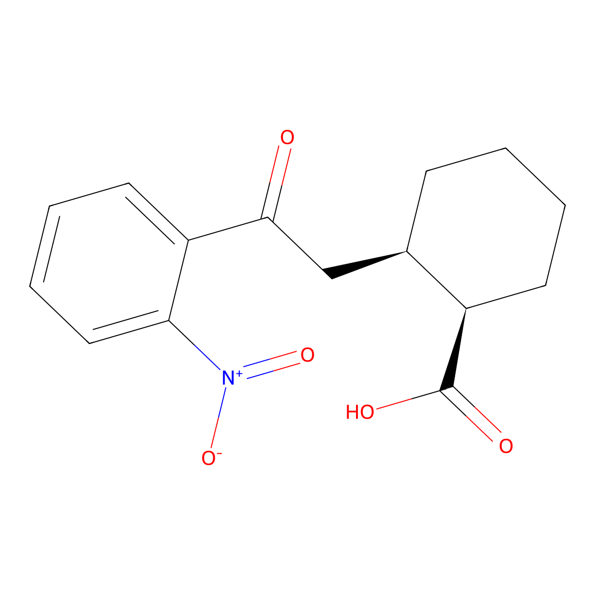 cis-2-[2-Oxo-2-(2-nitrophenyl)ethyl]cyclohexane-1-carboxylic acid molecular structure, CAS 735274-65-4