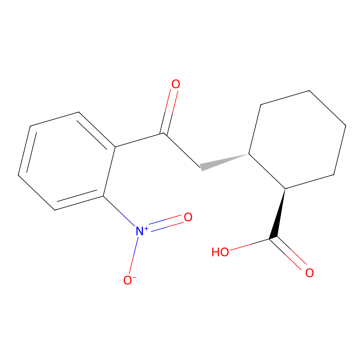 trans-2-[2-Oxo-2-(2-nitrophenyl)ethyl]cyclohexane-1-carboxylic acid molecular structure, CAS 735275-01-1