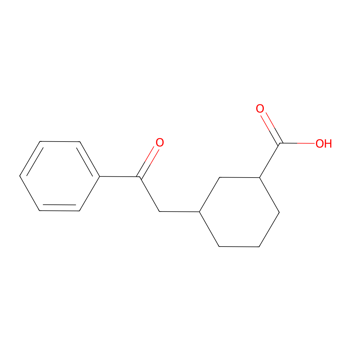 3-Phenacylcyclohexane-1-carboxylic acid molecular structure, CAS 735275-04-4