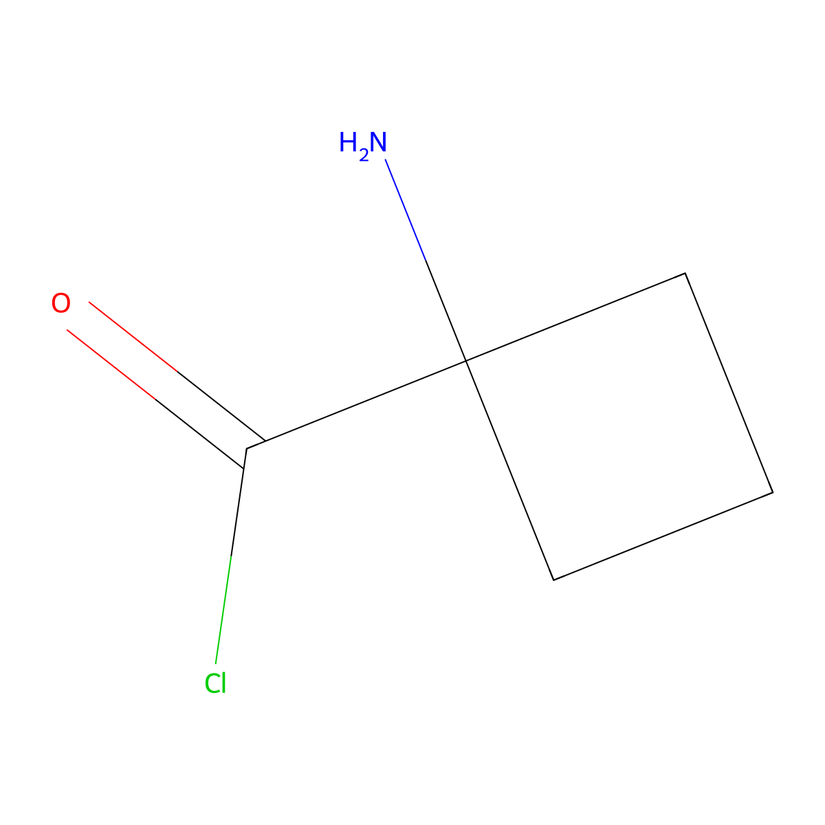 1-Aminocyclobutane-1-carbonyl chloride molecular structure, CAS 735280-06-5