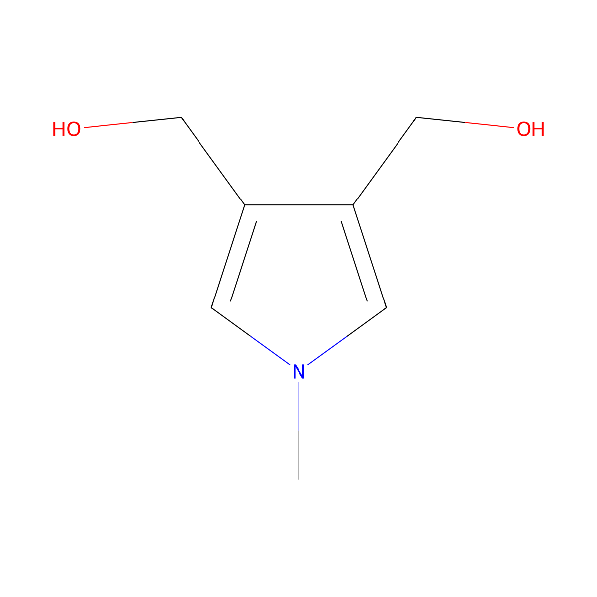 (1-Methyl-1H-pyrrole-3,4-diyl)dimethanol molecular structure, CAS 73529-27-8
