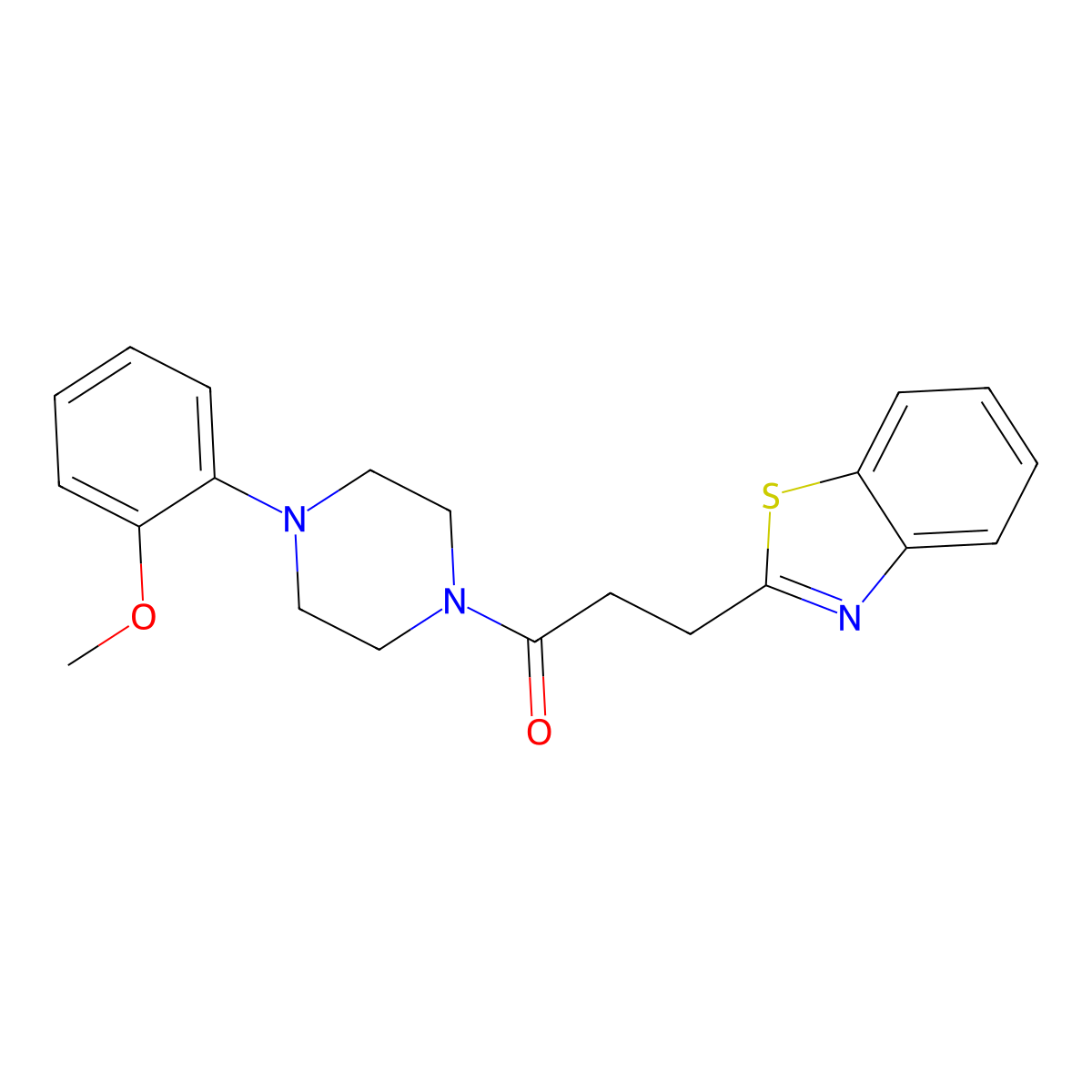3-(1,3-Benzothiazol-2-yl)-1-[4-(2-methoxyphenyl)piperazin-1-yl]propan-1-one molecular structure, CAS 735296-94-3