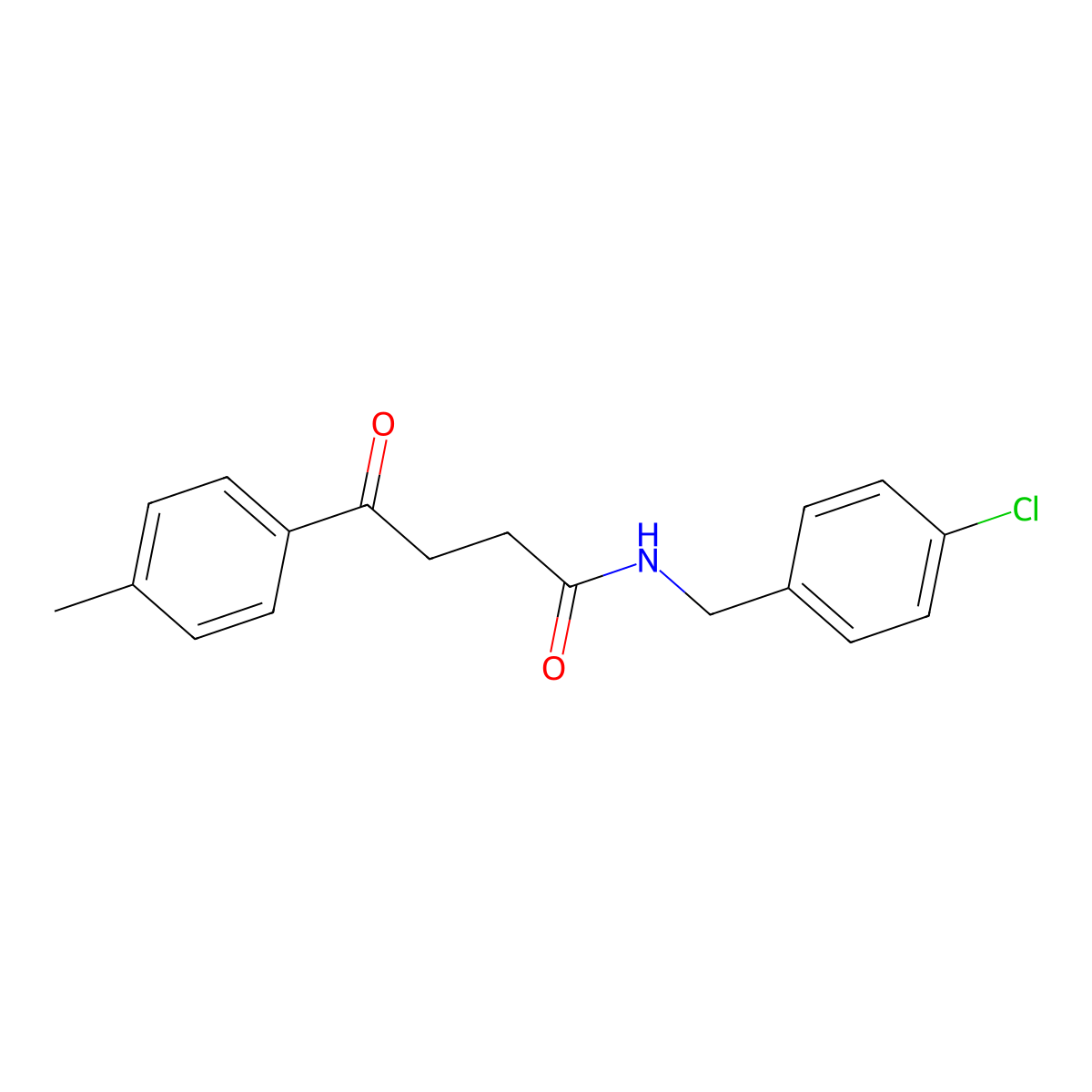 N-[(4-chlorophenyl)methyl]-4-(4-methylphenyl)-4-oxobutanamide molecular structure, CAS 735298-74-5