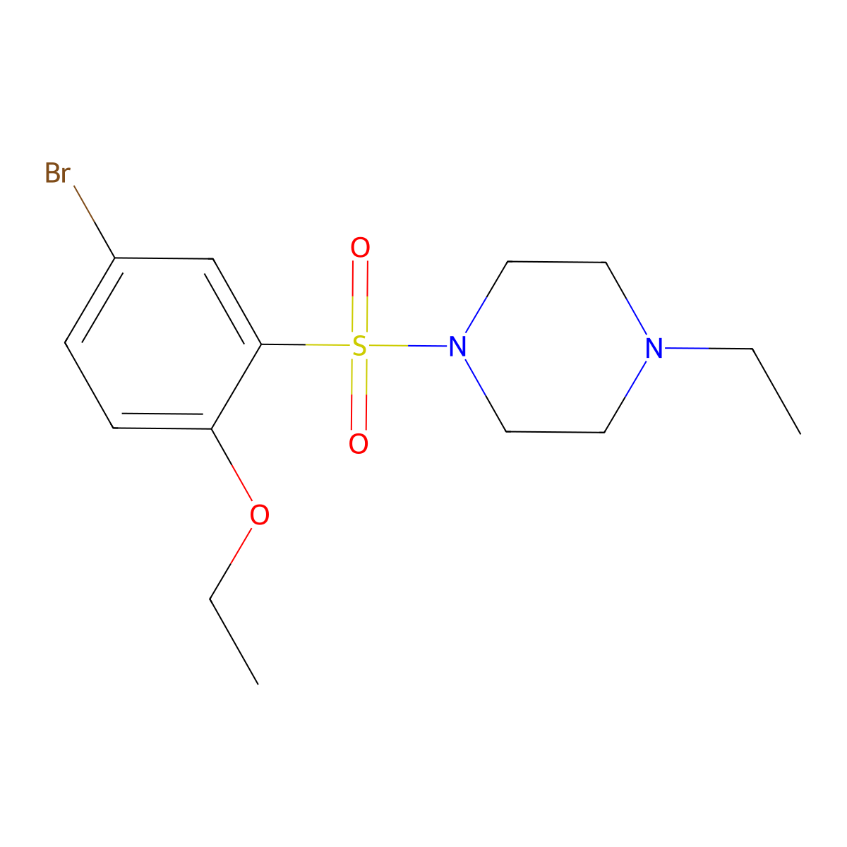 1-[(5-Bromo-2-ethoxyphenyl)sulfonyl]-4-ethylpiperazine molecular structure, CAS 735299-79-3