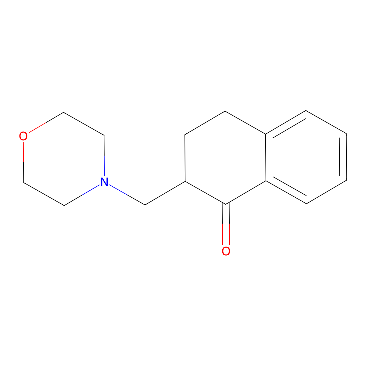 2-(4-Morpholinylmethyl)-3,4-dihydro-1(2h)-naphthalenone molecular structure, CAS 7353-60-8