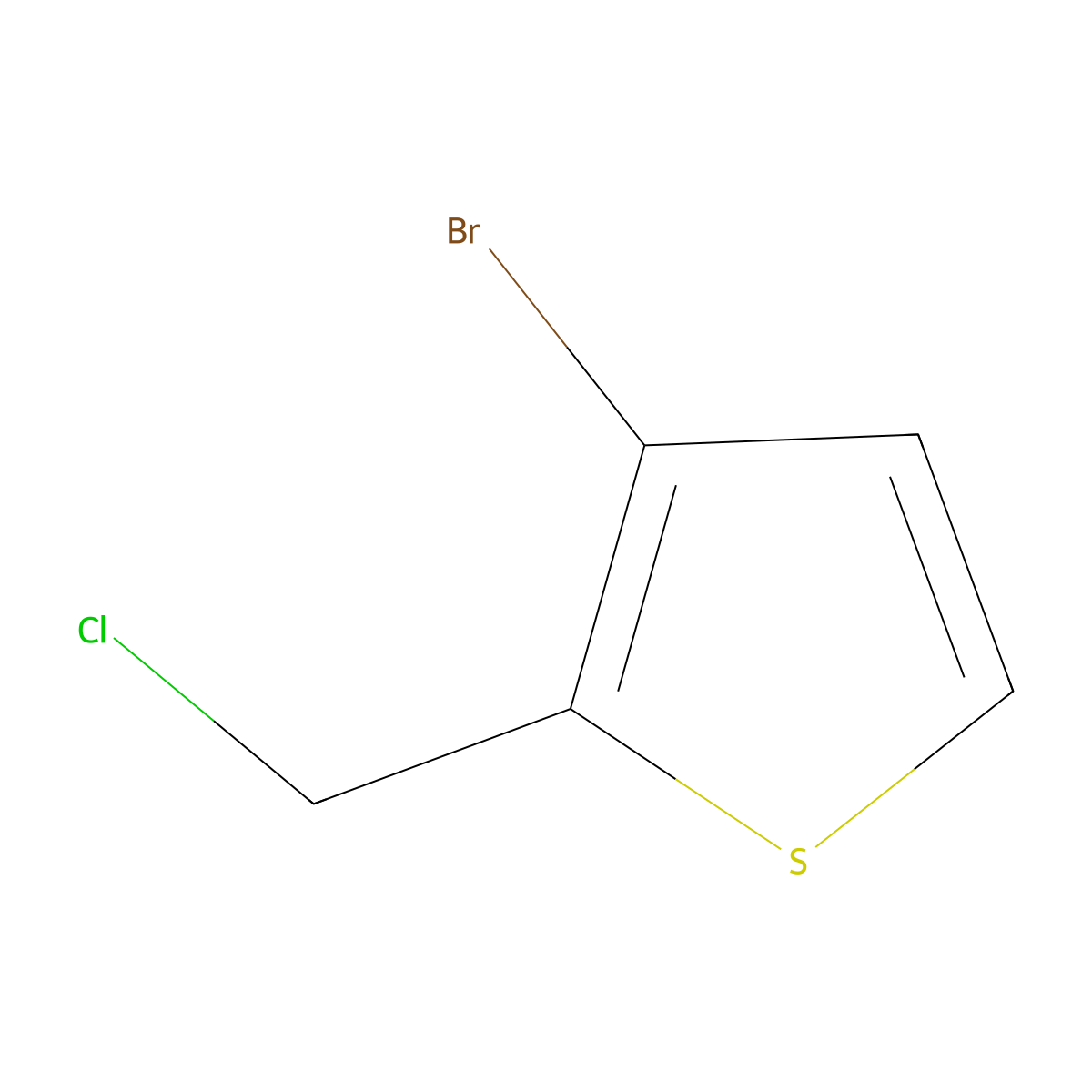 3-Bromo-2-(chloromethyl)thiophene molecular structure, CAS 7353-88-0